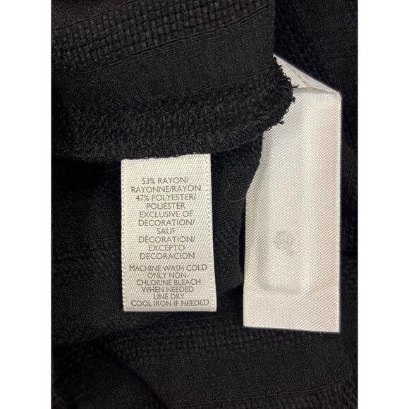 Ann Taylor Loft Black Button-Front Blouse M NWT - Picture 8 of 8